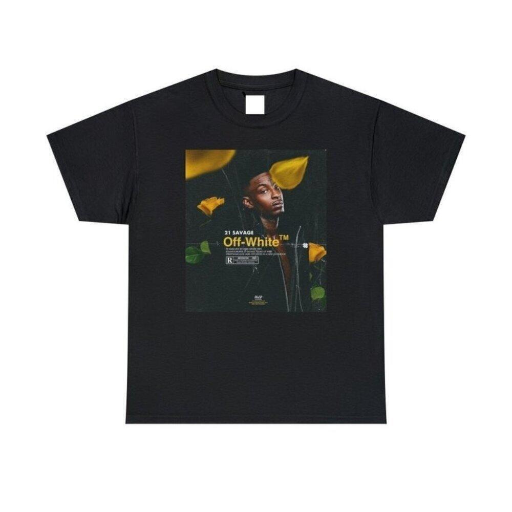 21 Savage Off White Style Retro Hip Hop  Unisex TShirt